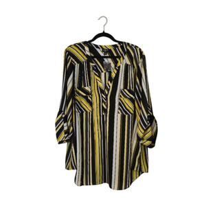 Torrid NWT Striped Harper Top Women Size 4X Black Preppy Feminine Career